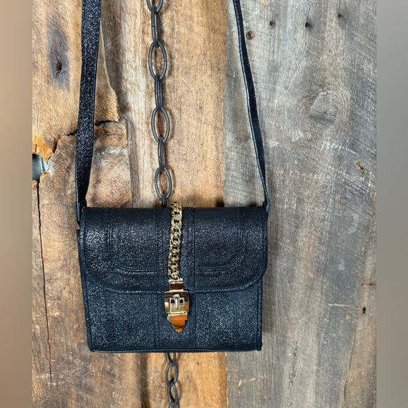 Milly Black Metallic Mini Shoulder Bag - Picture 3 of 11